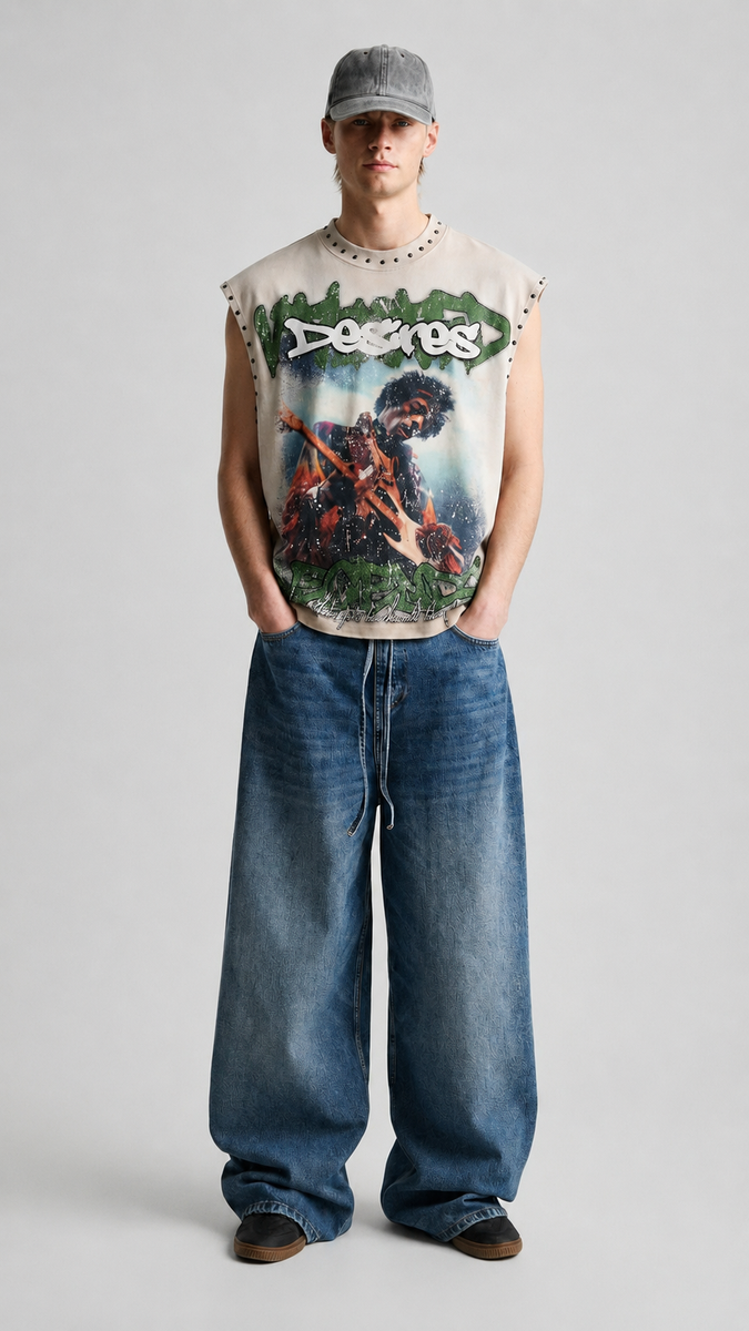 VTILTED "Rolling Loud" Tee (VTS-02) White Wash