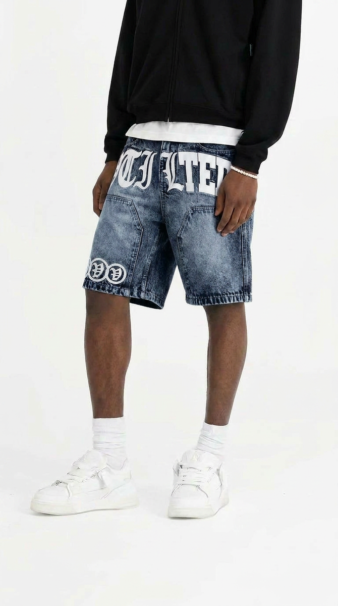 Vtilted "Formula" Jorts Blue Wash