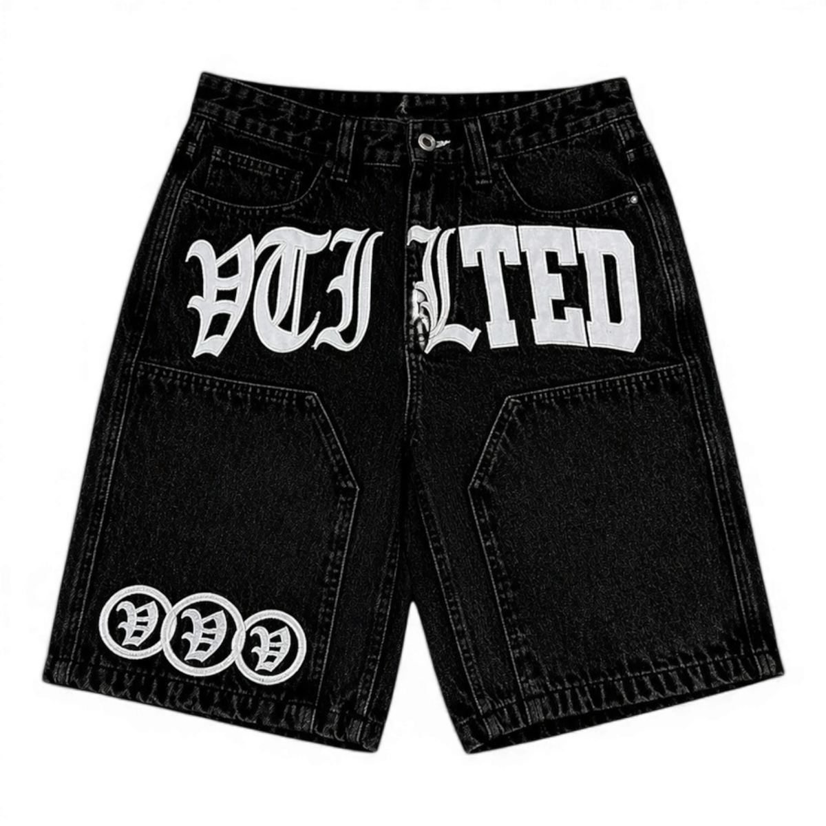Vtilted "Formula" Jorts Black Wash