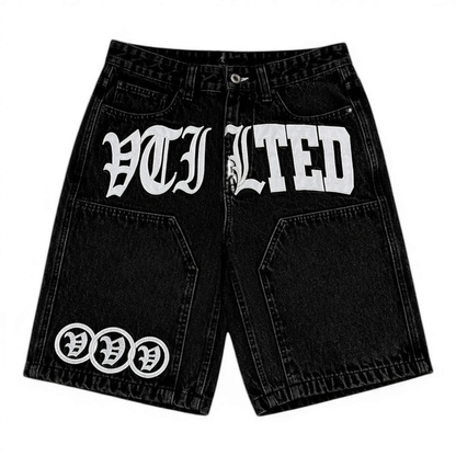 Vtilted "Formula" Jorts Black Wash