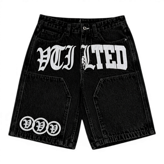 Vtilted "Formula" Jorts Black Wash