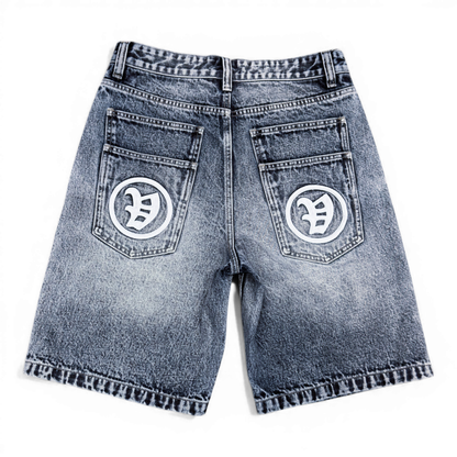 Vtilted "Formula" Jorts Blue Wash