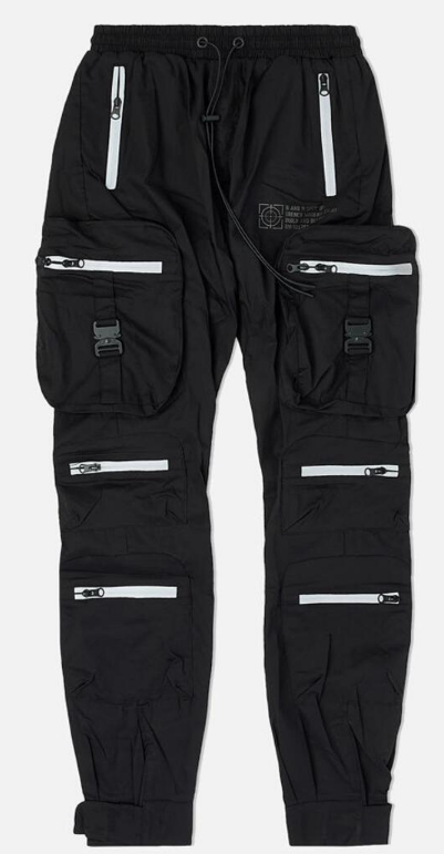 8 & 9 Clothing Combat Nylon Joggers 3M Zippers