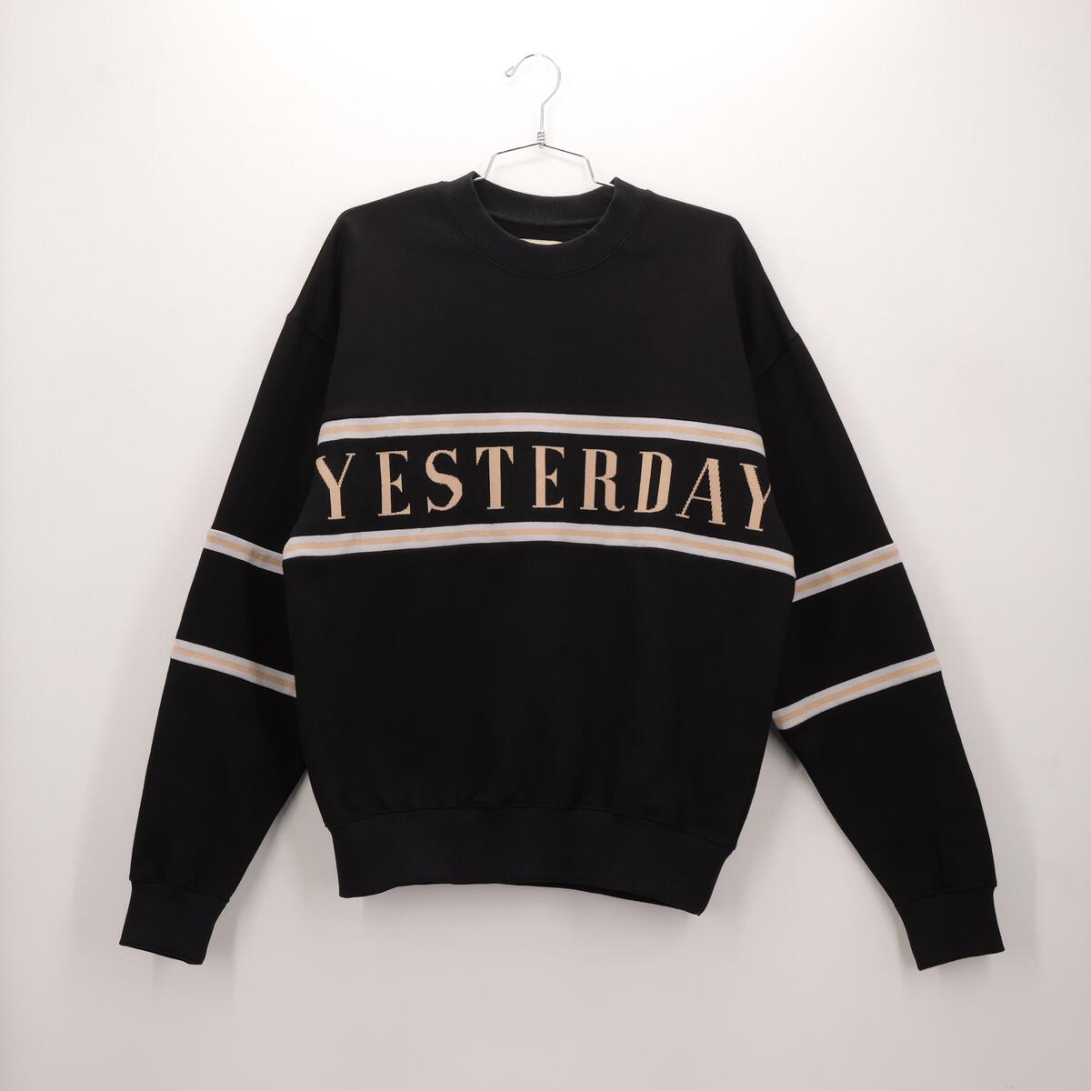 Yesterday Is Dead Jacquard Sweater Black