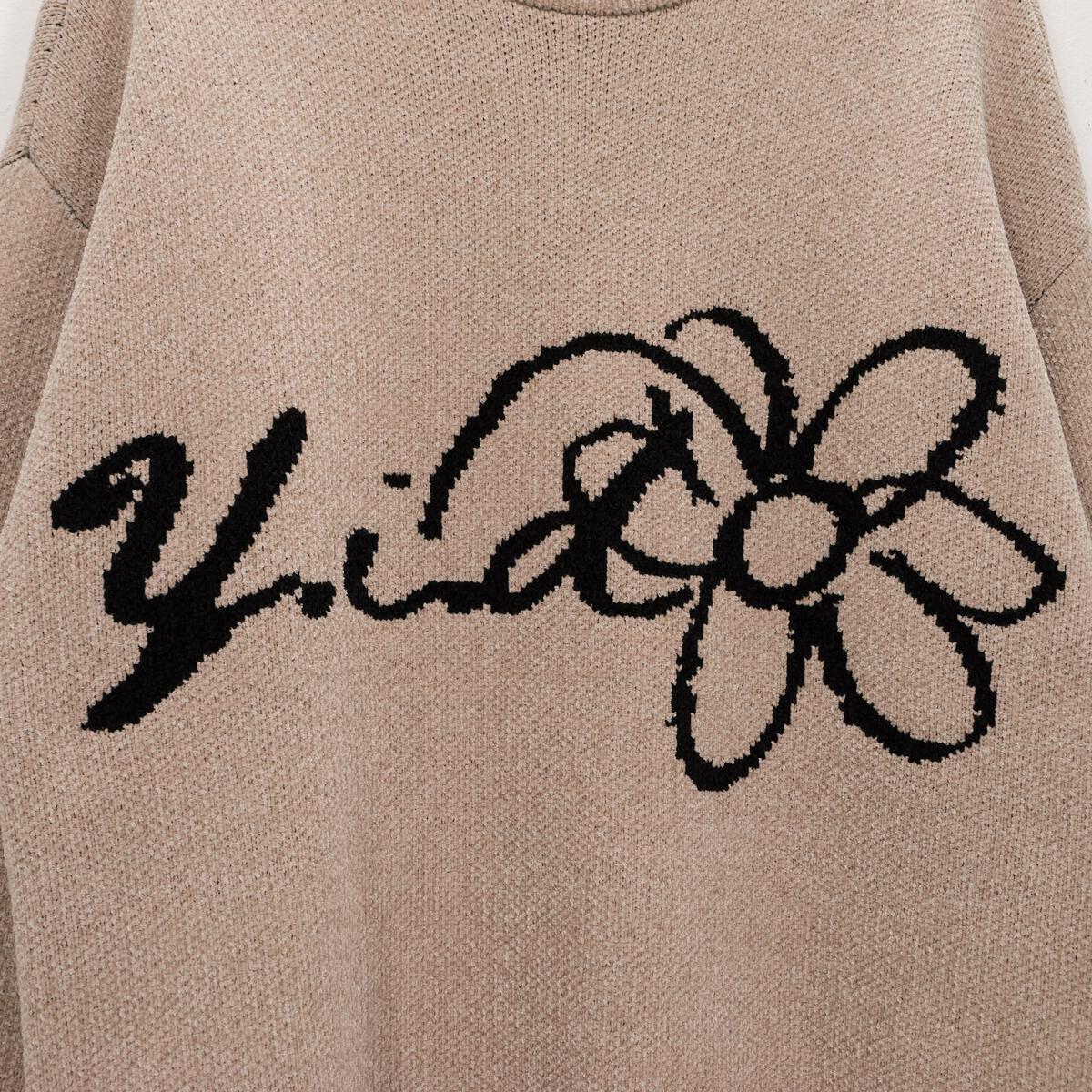 Yesterday Is Dead Petals Knit Sweater Sand