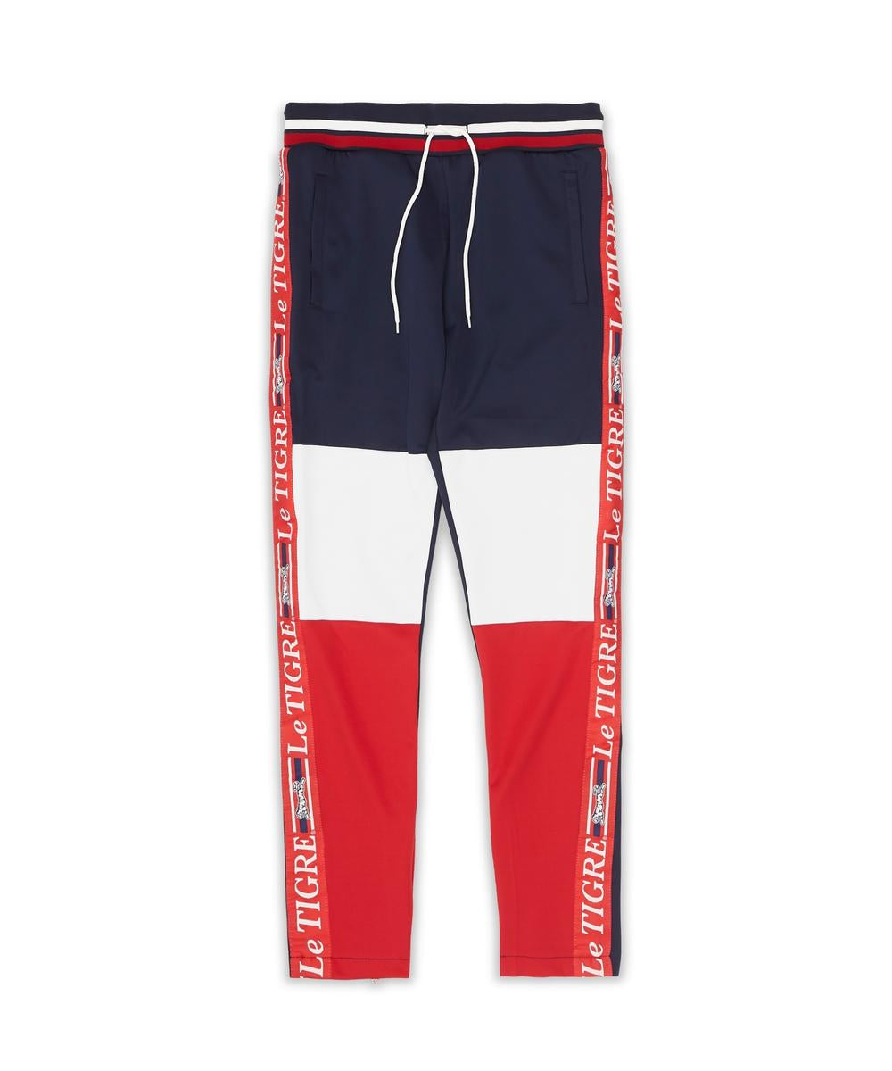 Le Tigre Tri Color Track Pants (Navy/Red/White)