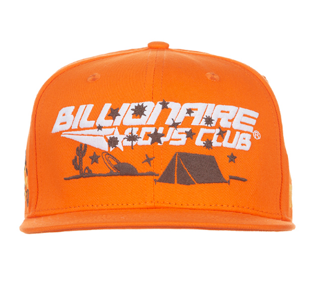 Billionaire Boys Club Yellowstone Snapback Hat Red Orange