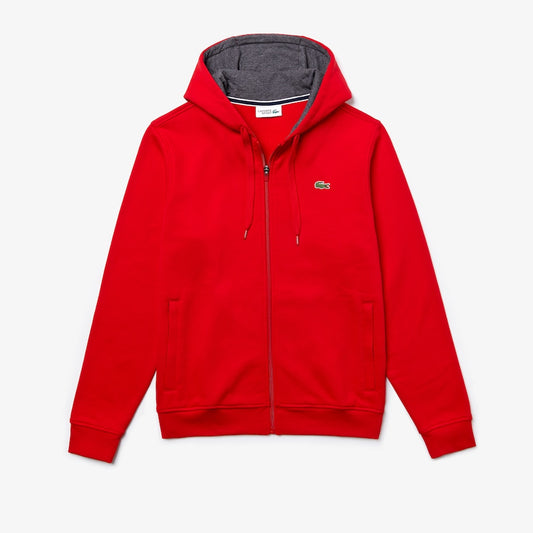 Lacoste Men’s Sport Full-Zip Fleece Hoodie (Red)