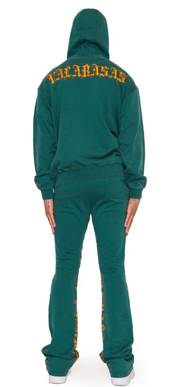 Valabasas The World Fleece Set Green/Orange