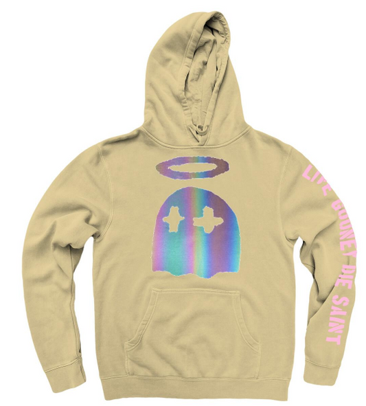 B Wood Holo Ghost Tan Hoodie