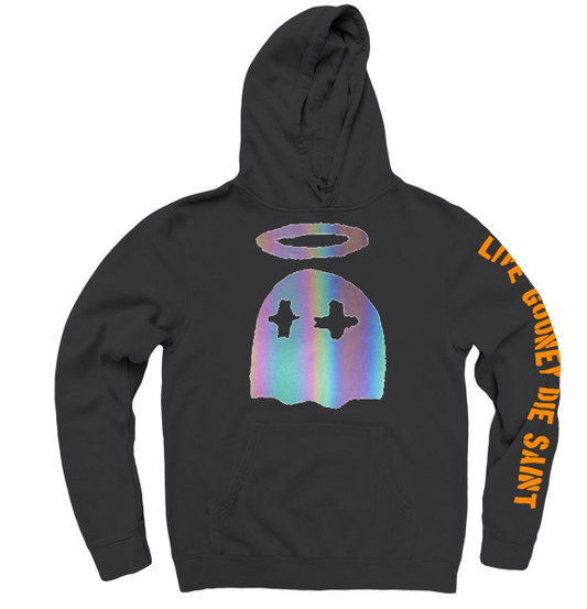 B Wood Holo Ghost Black Hoodie