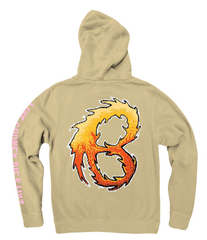 B Wood Holo Ghost Tan Hoodie