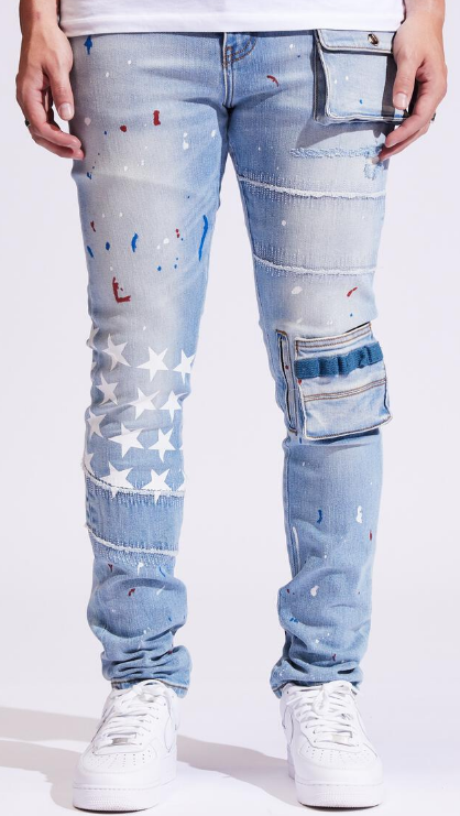 Crysp Denim Benjamin - Cargo Blue (CRYf122-101)