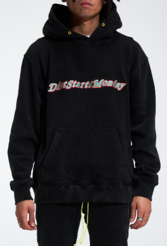 Diet Starts Monday Spell Out Hoodie Vintage Black