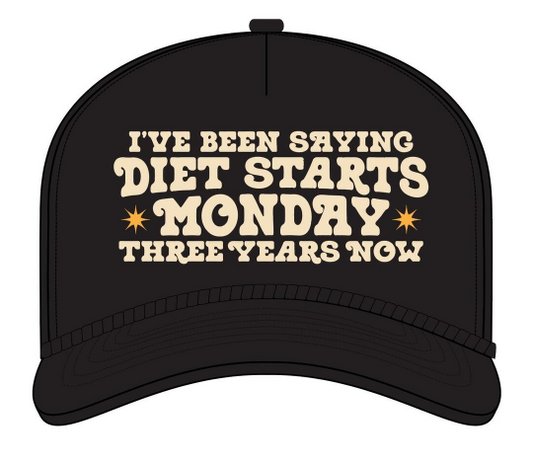 Diet Starts Monday 3 Year Trucker Hat