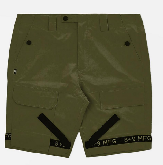 8 & 9 Strapped Up Shorts Rip Stop Olive