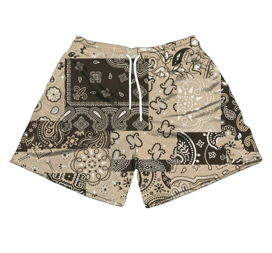 The Edition Brand Paisley Chop Tan/Brown Shorts