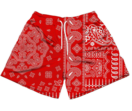 The Edition Brand Paisley Chop Red/White Shorts