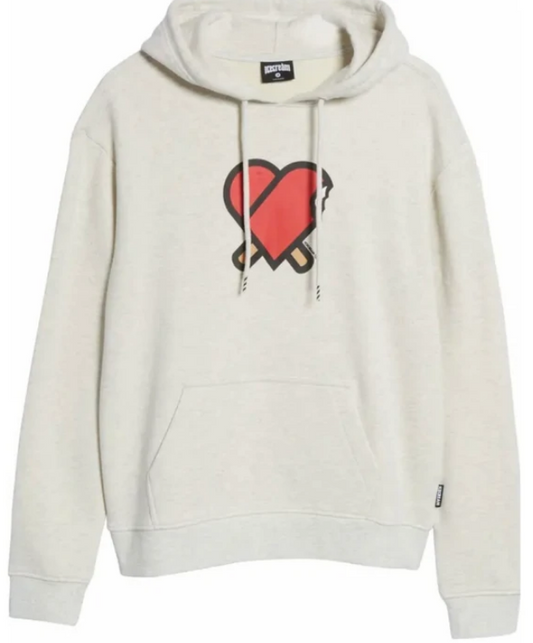 Icecream Heart Hoodie Heather Grey