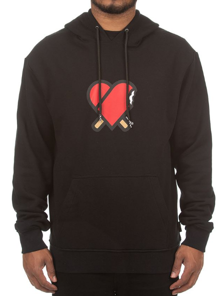 Icecream Heart Hoodie Black