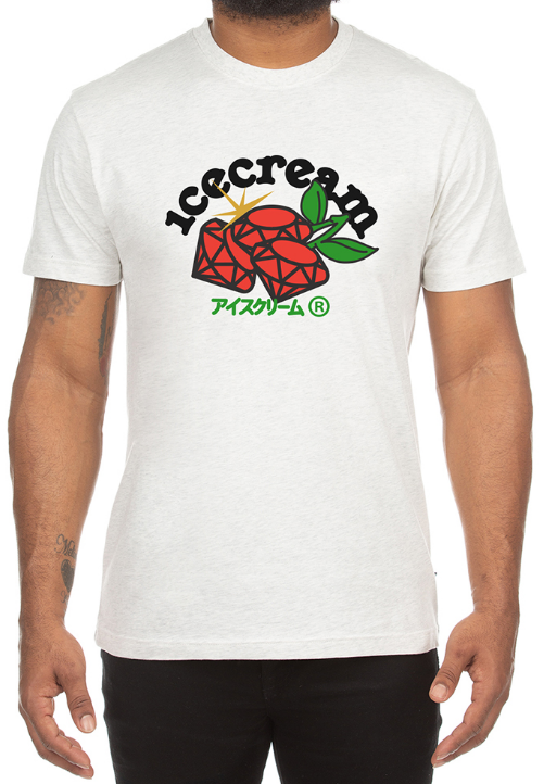 Icecream Cherry SS Tee Light Heather Grey