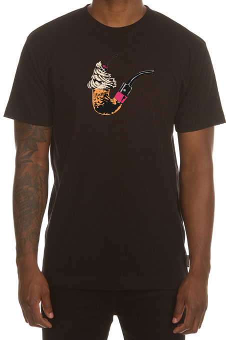 Icecream Put That In Your Pipe SS Tee Black
