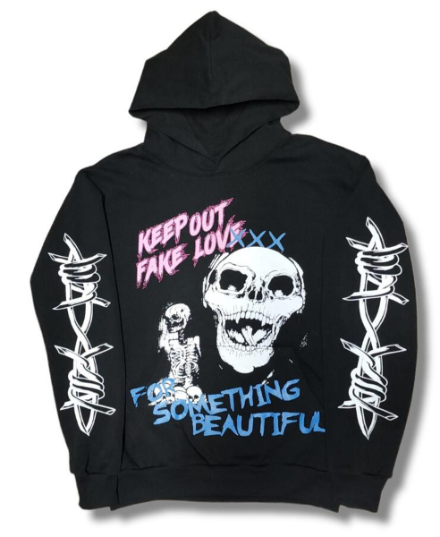 Keep Out Fake Love Something Beautiful PullOver Hoodie