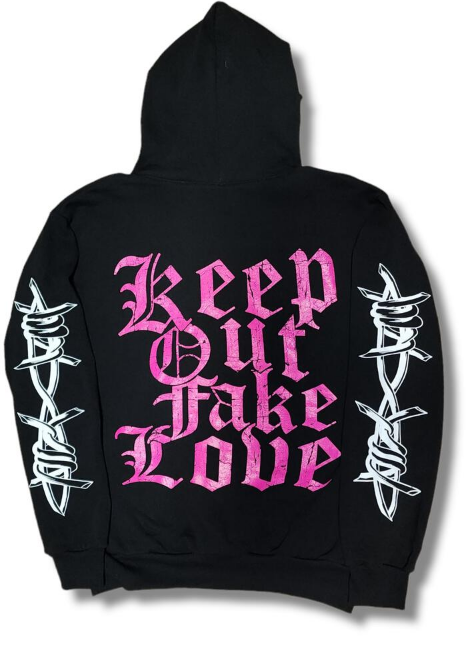 Keep Out Fake Love Something Beautiful PullOver Hoodie