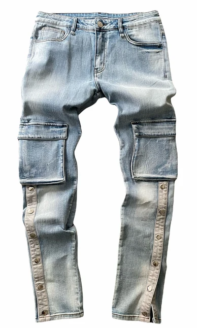 Lifted Anchors Snap Cargo Denim Light Blue