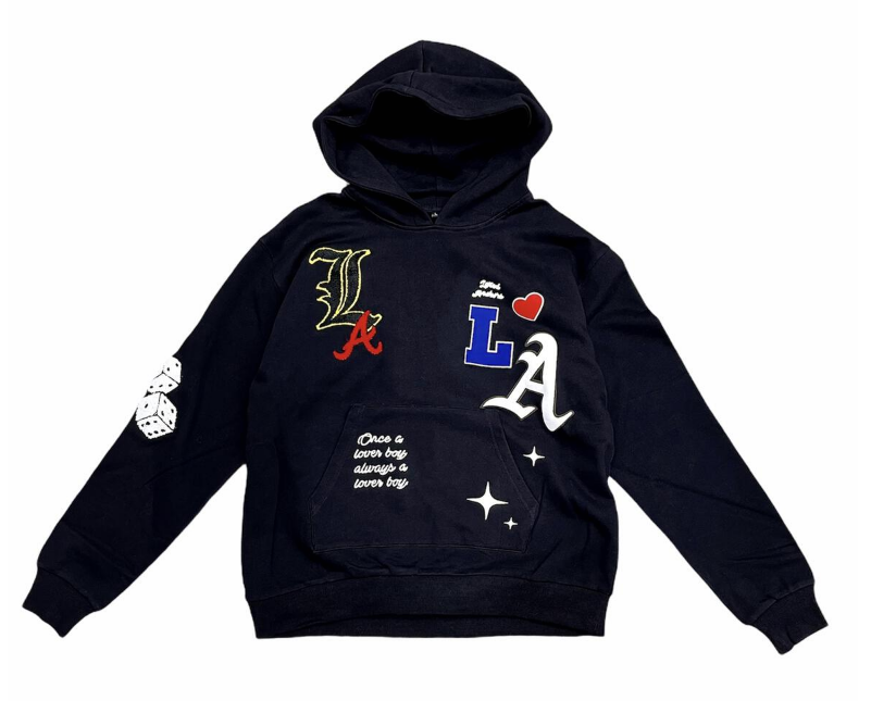Lifted Anchors City Puff Print Hoodie Black