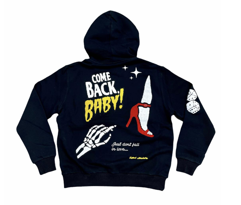 Lifted Anchors City Puff Print Hoodie Black