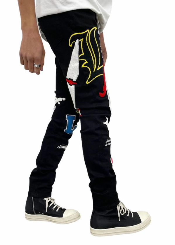 Lifted Anchors Boulevard Puff Print Denim Black