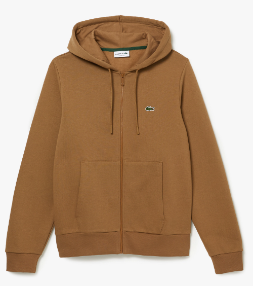 Lacoste Men's Kangaroo Pocket Fleece Sweatshirt Brown