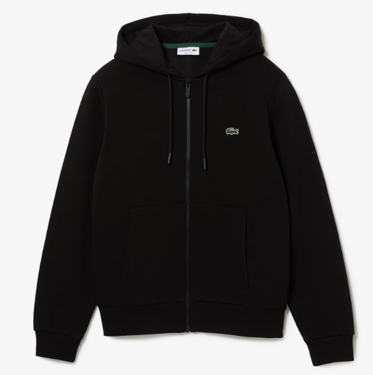 Lacoste Men's Kangaroo Pocket Fleece Sweatshirt Black