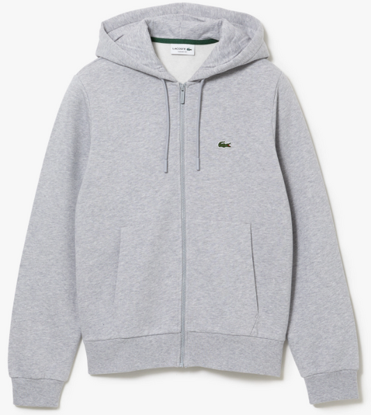 Lacoste Men's Kangaroo Pocket Fleece Sweatshirt Grey