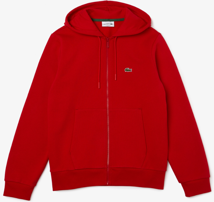 Lacoste Men's Kangaroo Pocket Fleece Sweatshirt Red
