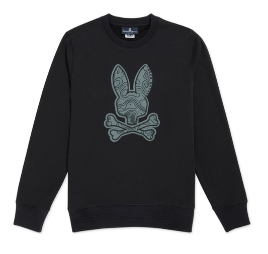 Psycho Bunny Dixon Logo Crewneck Black