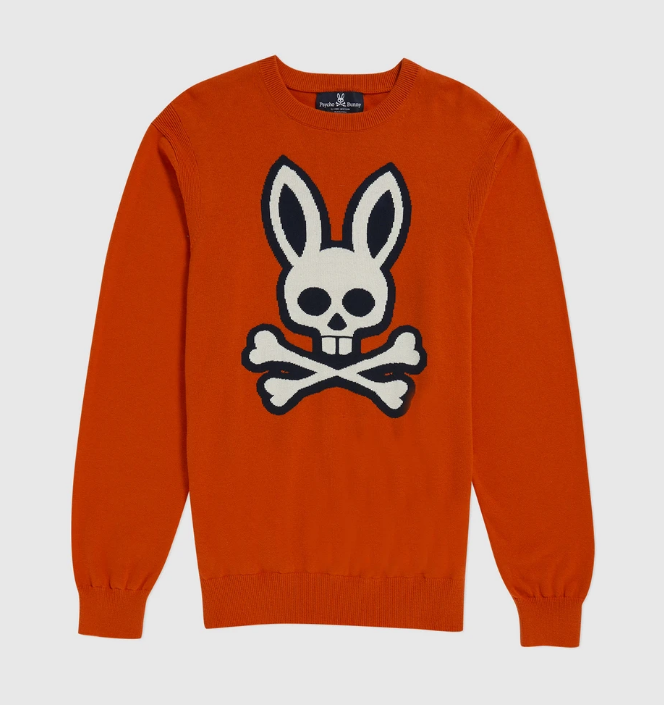Psycho Bunny Maddox Logo Sweater Persimmon