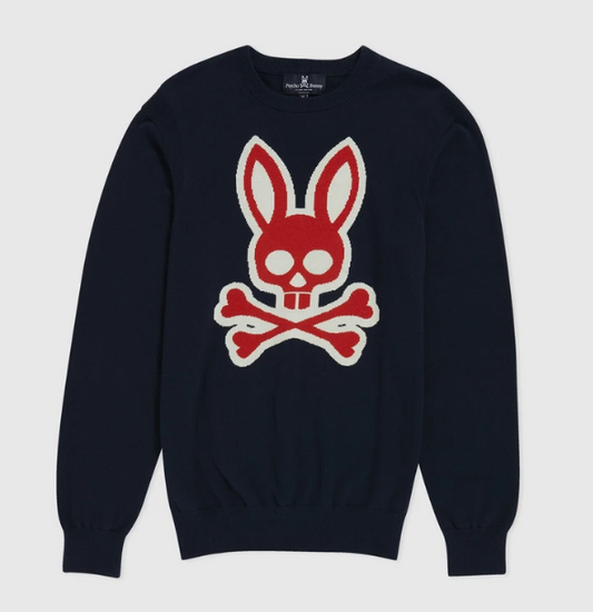Psycho Bunny Maddox Logo Sweater Navy