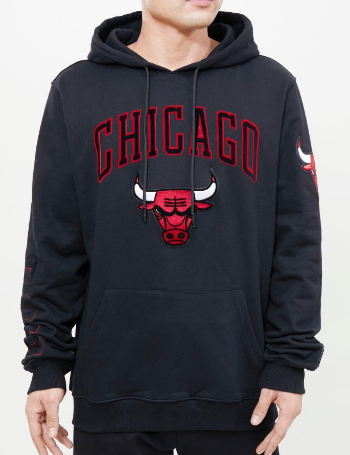 Pro Standard Chicago Bulls Stacked Logo Hoodie
