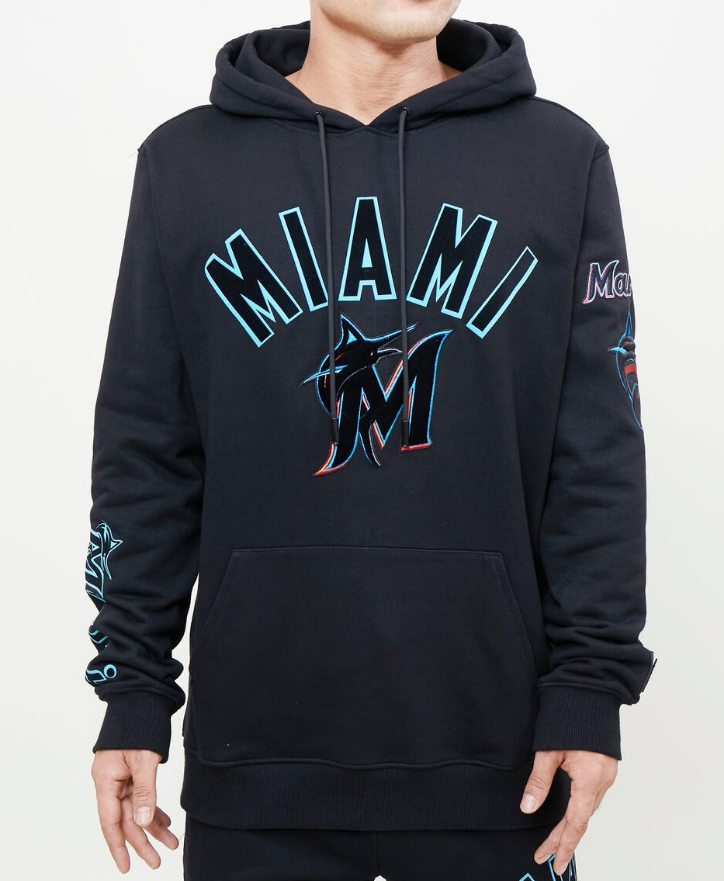 Pro Standard Miami Marlins Stacked Logo Hoodie