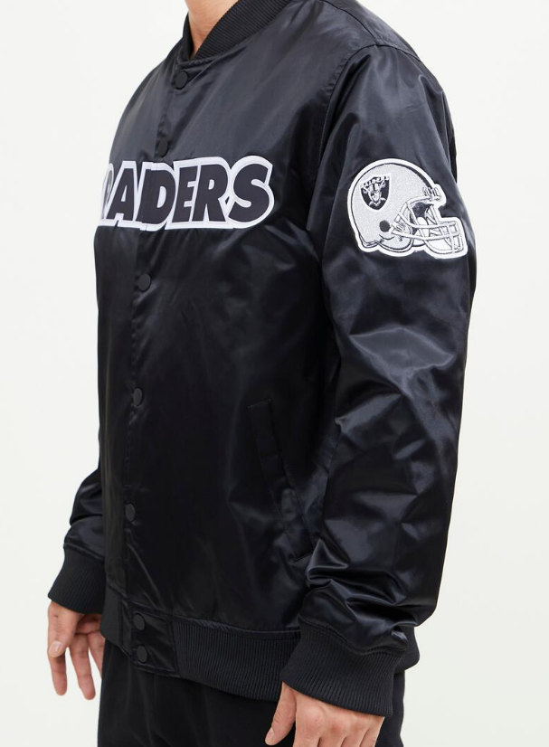 Pro Standard Oakland Raiders Big Logo Satin Jacket