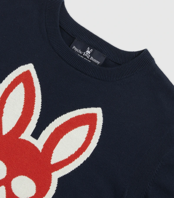 Psycho Bunny Maddox Logo Sweater Navy