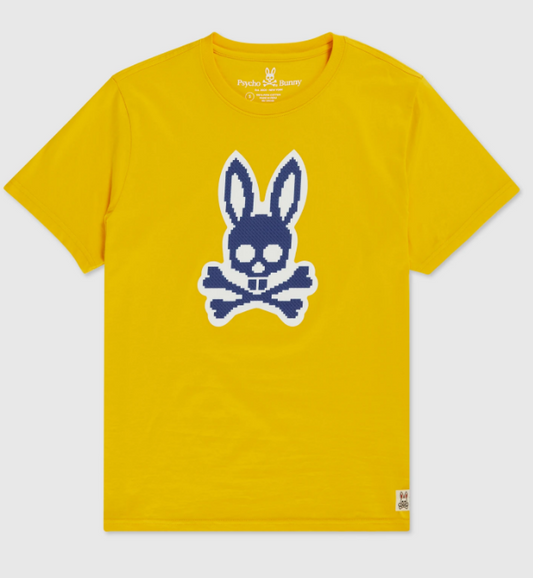 Psycho Bunny Alston Graphic Tee Yellow