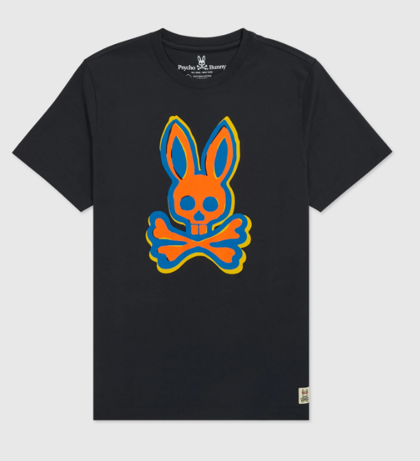 Psycho Bunny Calder Graphic Tee Navy