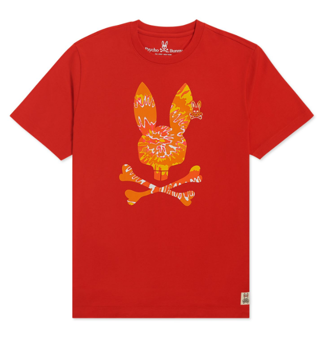 Psycho Bunny Cranwhich Graphic Tee Salsa Red