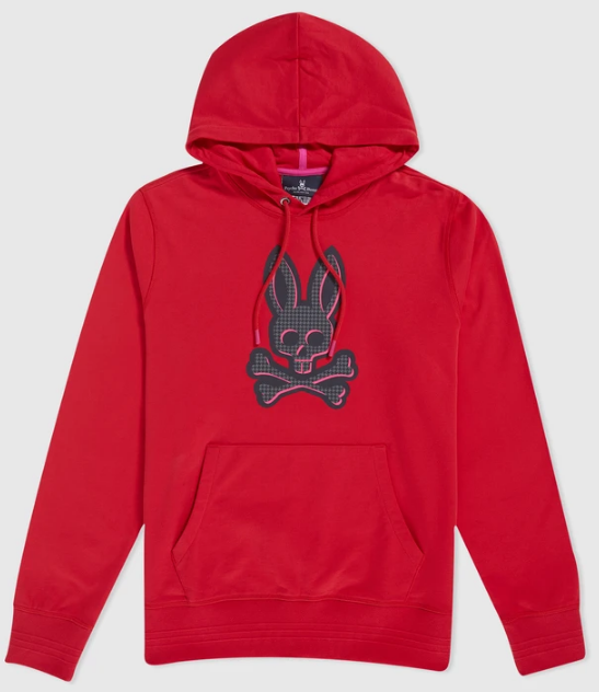 Psycho Bunny Drake Popover Hoodie Red