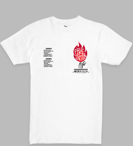 Paper Planes Fire Inside Tee White