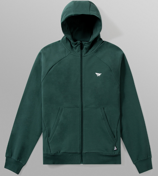 Paper Planes Volume 2 Fleece Zip Hoodie Pine Green