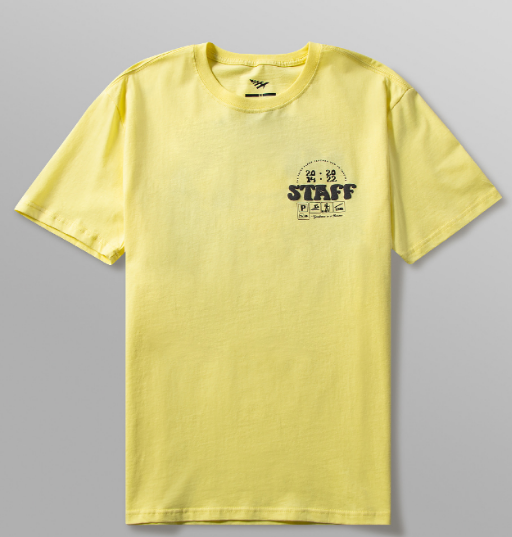 Paper Planes Camp Staff Tee Canary